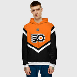 Толстовка-худи мужская NHL: Philadelphia Flyers, цвет: 3D-белый — фото 2