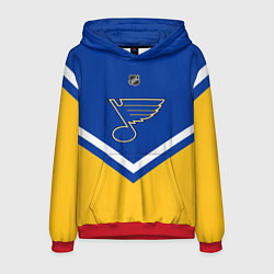 Толстовка-худи мужская NHL: St. Louis Blues, цвет: 3D-красный