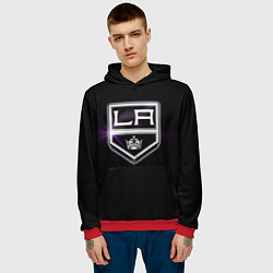 Толстовка-худи мужская Los Angeles Kings, цвет: 3D-красный — фото 2