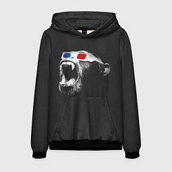 Толстовка-худи мужская 3D Monkey, цвет: 3D-черный