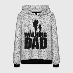 Толстовка-худи мужская Walking Dad, цвет: 3D-черный
