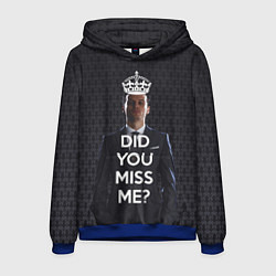 Толстовка-худи мужская Keep Calm & Did You Miss Me?, цвет: 3D-синий