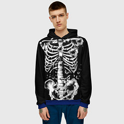 Толстовка-худи мужская Floral Skeleton, цвет: 3D-синий — фото 2