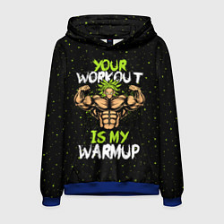 Толстовка-худи мужская My Workout, цвет: 3D-синий
