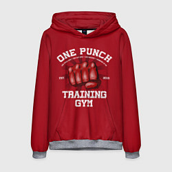 Толстовка-худи мужская One Punch Gym, цвет: 3D-меланж