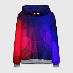 Толстовка-худи мужская Red&Blue, цвет: 3D-меланж