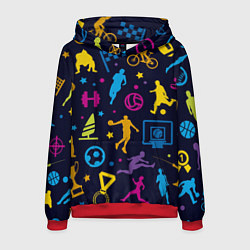 Толстовка-худи мужская Я чемпион, цвет: 3D-красный