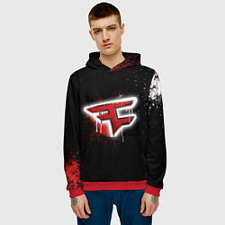 Толстовка-худи мужская FaZe Clan: Black collection, цвет: 3D-красный — фото 2