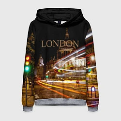 Толстовка-худи мужская Улицы Лондона, цвет: 3D-меланж