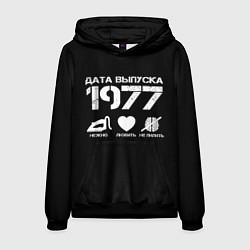 Толстовка-худи мужская Дата выпуска 1977, цвет: 3D-черный