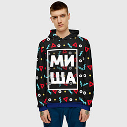 Толстовка-худи мужская Миша, цвет: 3D-синий — фото 2