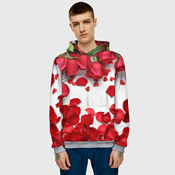 Толстовка-худи мужская Сильные чуства, цвет: 3D-меланж — фото 2