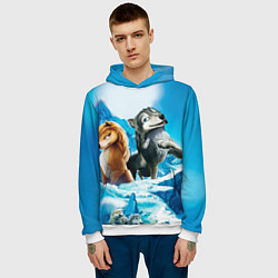 Толстовка-худи мужская Альфа и Омега 8, цвет: 3D-белый — фото 2