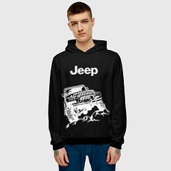 Толстовка-худи мужская Jeep, цвет: 3D-черный — фото 2