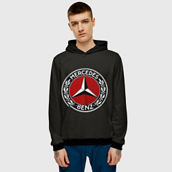 Толстовка-худи мужская Mercedes-Benz, цвет: 3D-черный — фото 2