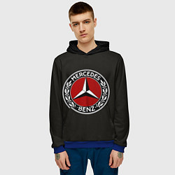 Толстовка-худи мужская Mercedes-Benz, цвет: 3D-синий — фото 2