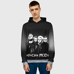 Толстовка-худи мужская Depeche Mode: mono, цвет: 3D-меланж — фото 2