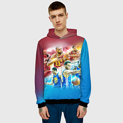 Толстовка-худи мужская Golden State Warriors, цвет: 3D-черный — фото 2