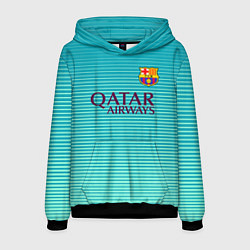 Толстовка-худи мужская Barcelona FC: Aqua, цвет: 3D-черный