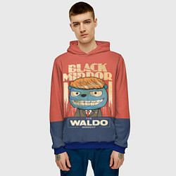 Толстовка-худи мужская Black Mirror: The Waldo, цвет: 3D-синий — фото 2