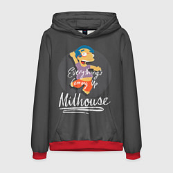 Толстовка-худи мужская Milhouse, цвет: 3D-красный