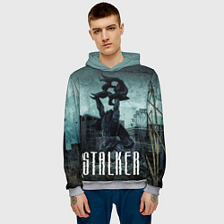 Толстовка-худи мужская STALKER: Pripyat, цвет: 3D-меланж — фото 2