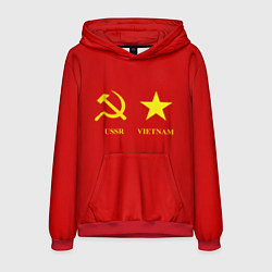 Толстовка-худи мужская СССР и Вьетнам, цвет: 3D-красный