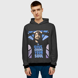 Толстовка-худи мужская Give Grohl Your Soul, цвет: 3D-черный — фото 2