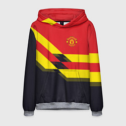 Толстовка-худи мужская Man UTD FC: Black style, цвет: 3D-меланж