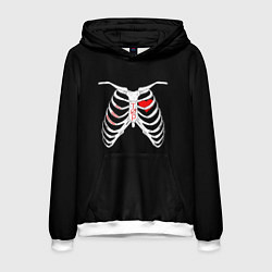 Толстовка-худи мужская TOP Skeleton, цвет: 3D-белый