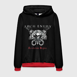 Толстовка-худи мужская Arch Enemy: Revolution Begins, цвет: 3D-красный