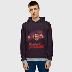 Толстовка-худи мужская Группа Imagine Dragons, цвет: 3D-меланж — фото 2