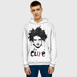 Толстовка-худи мужская The Cure - portrait Robert Smith, цвет: 3D-белый — фото 2