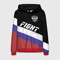 Толстовка-худи мужская Fight Russia, цвет: 3D-красный