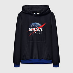 Толстовка-худи мужская NASA: Black Space, цвет: 3D-синий