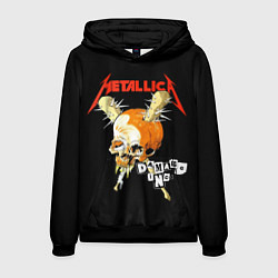 Толстовка-худи мужская Metallica - orange skull, цвет: 3D-черный