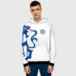 Толстовка-худи мужская FC Chelsea: White Lion цвета 3D-черный — фото 2