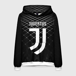 Толстовка-худи мужская FC Juventus: Black Lines, цвет: 3D-белый
