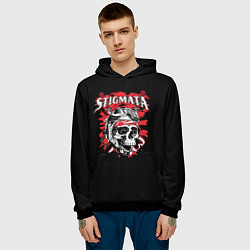 Толстовка-худи мужская Stigmata Skull, цвет: 3D-черный — фото 2