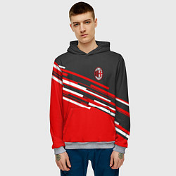 Толстовка-худи мужская АC Milan: R&G, цвет: 3D-меланж — фото 2