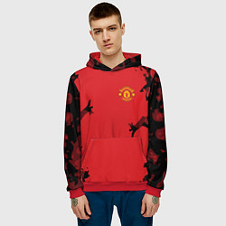 Толстовка-худи мужская FC Manchester United: Red Original, цвет: 3D-красный — фото 2