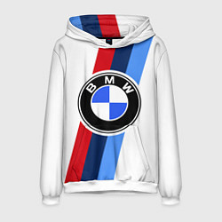 Толстовка-худи мужская BMW M: White Sport, цвет: 3D-белый
