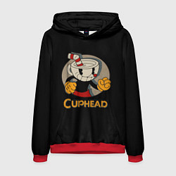 Толстовка-худи мужская Cuphead: Mugman, цвет: 3D-красный