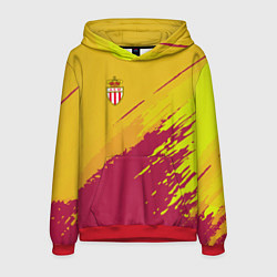 Толстовка-худи мужская FC Monaco: Yellow 2018, цвет: 3D-красный