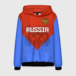 Мужская толстовка Russia Red & Blue