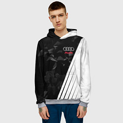 Толстовка-худи мужская Audi: Black Poly, цвет: 3D-меланж — фото 2