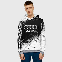 Толстовка-худи мужская Audi: Black Spray, цвет: 3D-меланж — фото 2