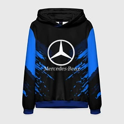 Толстовка-худи мужская Mercedes-Benz: Blue Anger, цвет: 3D-синий