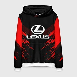 Толстовка-худи мужская Lexus: Red Anger, цвет: 3D-белый
