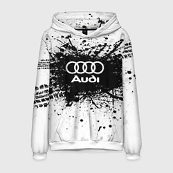 Толстовка-худи мужская Audi: Black Spray, цвет: 3D-белый